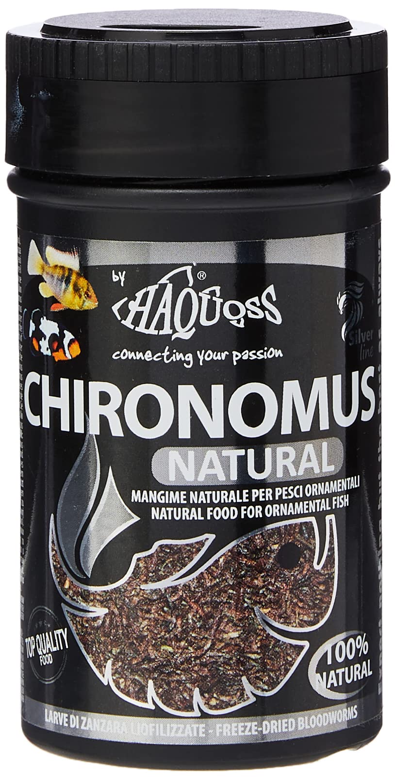 Haquoss Chironomus Natural Freeze Dried Food for Freshwater and Marine Fish 100ml/7gr