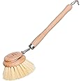 REDECKER Tampico Fiber Bristle 2-Inch All-Purpose Kitchen Dish Scrub Brush with Beechwood Handle, Bamboo Dish Brush Alternati