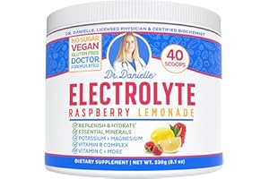 DOCTOR DANIELLE Dr. Danielle's Original Electrolyte Powder - Hydration Drink Mix Supplement - Boosts Energy & Keto-Friendly - No Maltodextrin & Sugar Free - Raspberry Lemonade Flavor