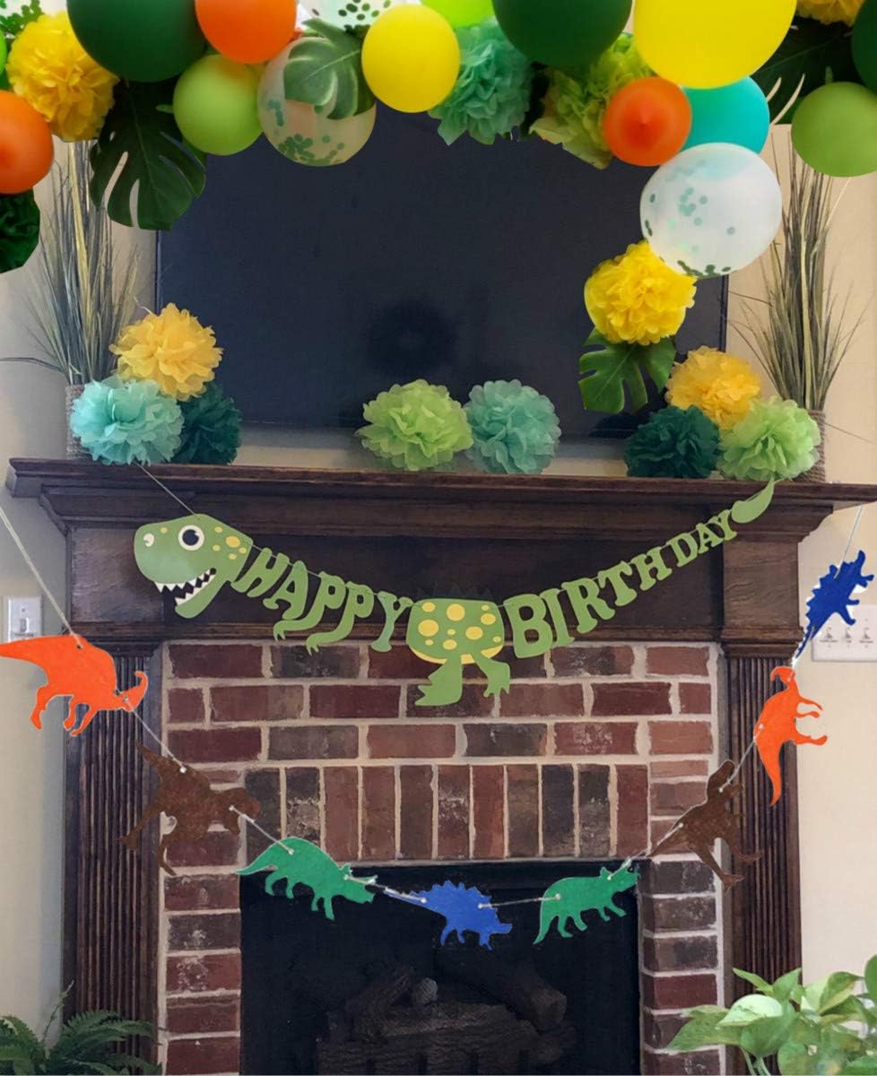 69 Pack Dinosaur Party Supplies Little Dino Party Decorations Set for Kids Birthday Party, Baby Shower, Bridal shower Decorations By REZIPO: Toys & Games