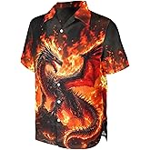 HUGLAZY Christmas Vacation Outfit Funny Hawaiian Shirt for Men Short Sleeve Button Down Shirts Party Outfits