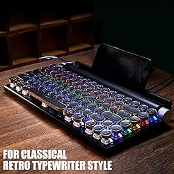 7KEYS Typewriter Keyboard Wireless Retro