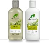 Dr Organic Tea Tree Shampoo & Conditioner Set 265ml Travel Bag