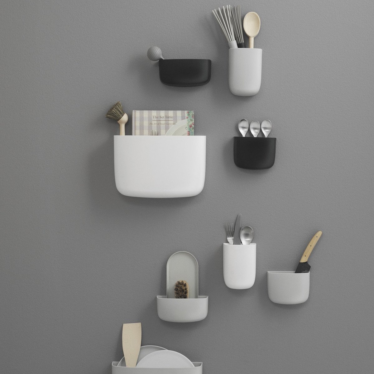 Tivoli Wall Storage, Polypropylene, White, Höhe 19 x Breite 28 x Tiefe 8,8 cm