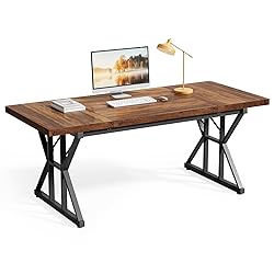 LITTLE TREE 70.8-Inch Office Desk, Wooden Executive