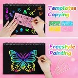 Winstico Scratch Art Paper Set 2 Books 5 Styluses 4 Templates Art Kit for Kids view 2