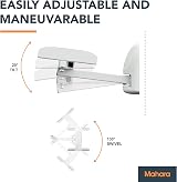 mahara Side Clamping Speaker Mounts White Set Of 2 145-320mm 20kg view 3