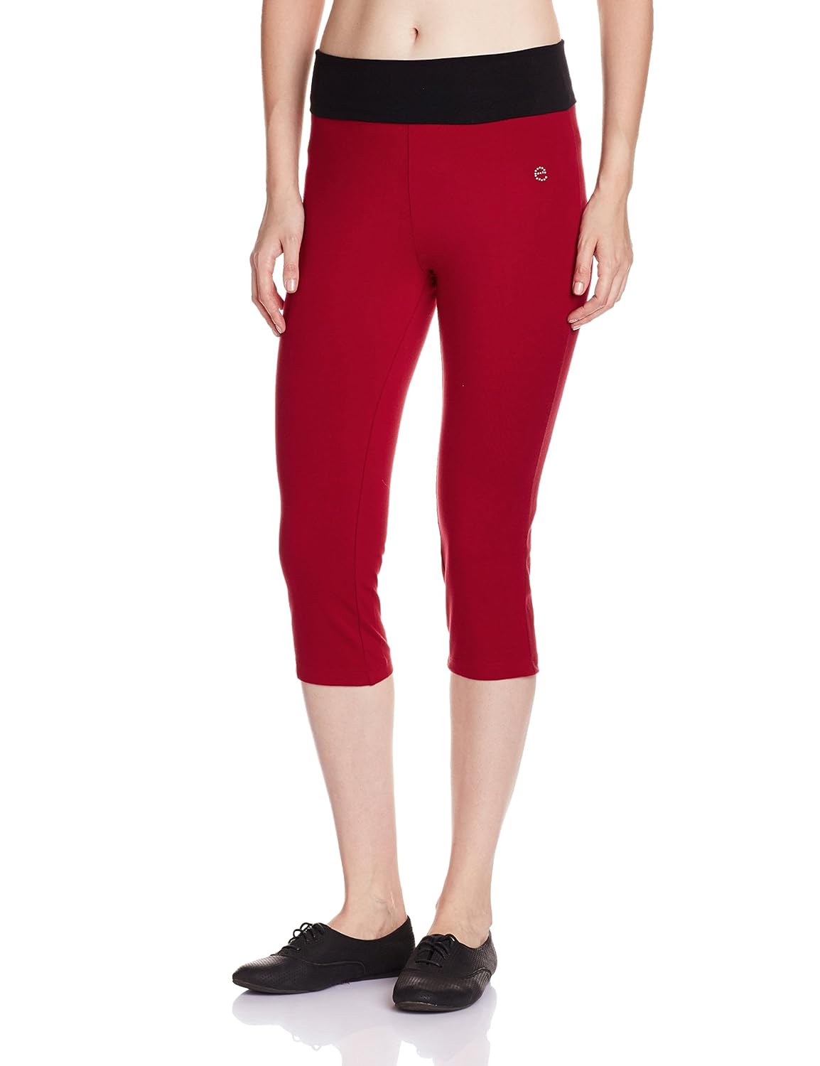 enamor women's cotton yoga capris