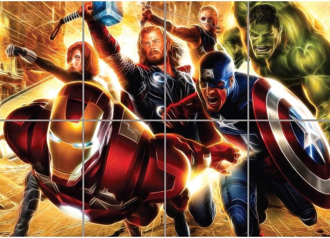 Doppelganger33 LTD Light Art Avengers Super Heroes Giant Art Print Picture Poster B1151