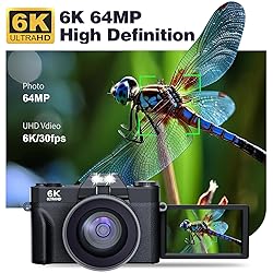 6K 64MP Digital Camera for Photography Vlogging