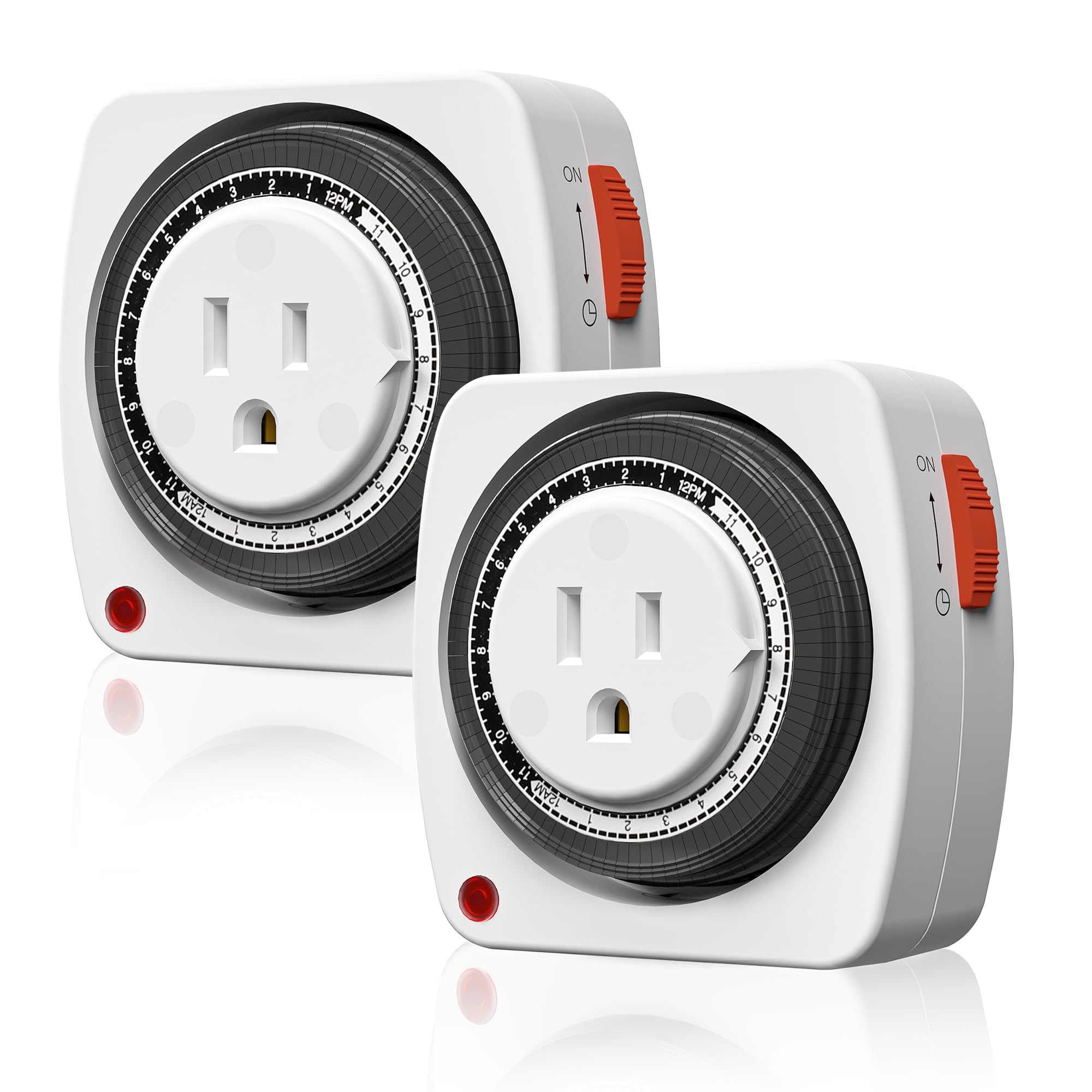 BN-LINK Heavy Duty Mechanical Timer, 24-Hour Indoor Outlet Timer, 3-Prong