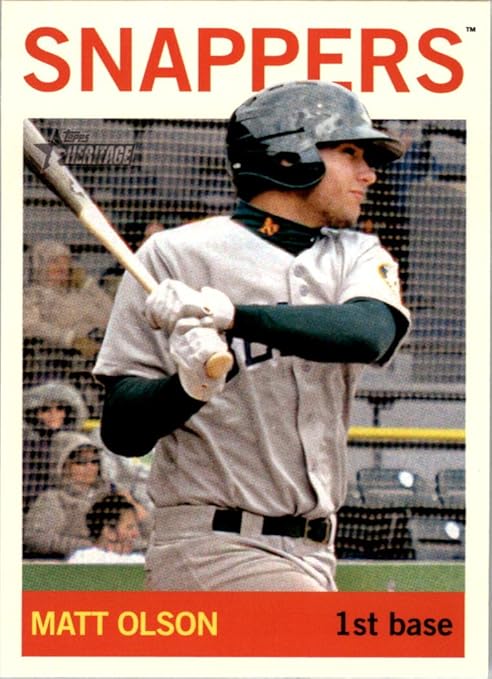 Amazon 2013 Topps Heritage Minors 92 Matt Olson RC Rookie 