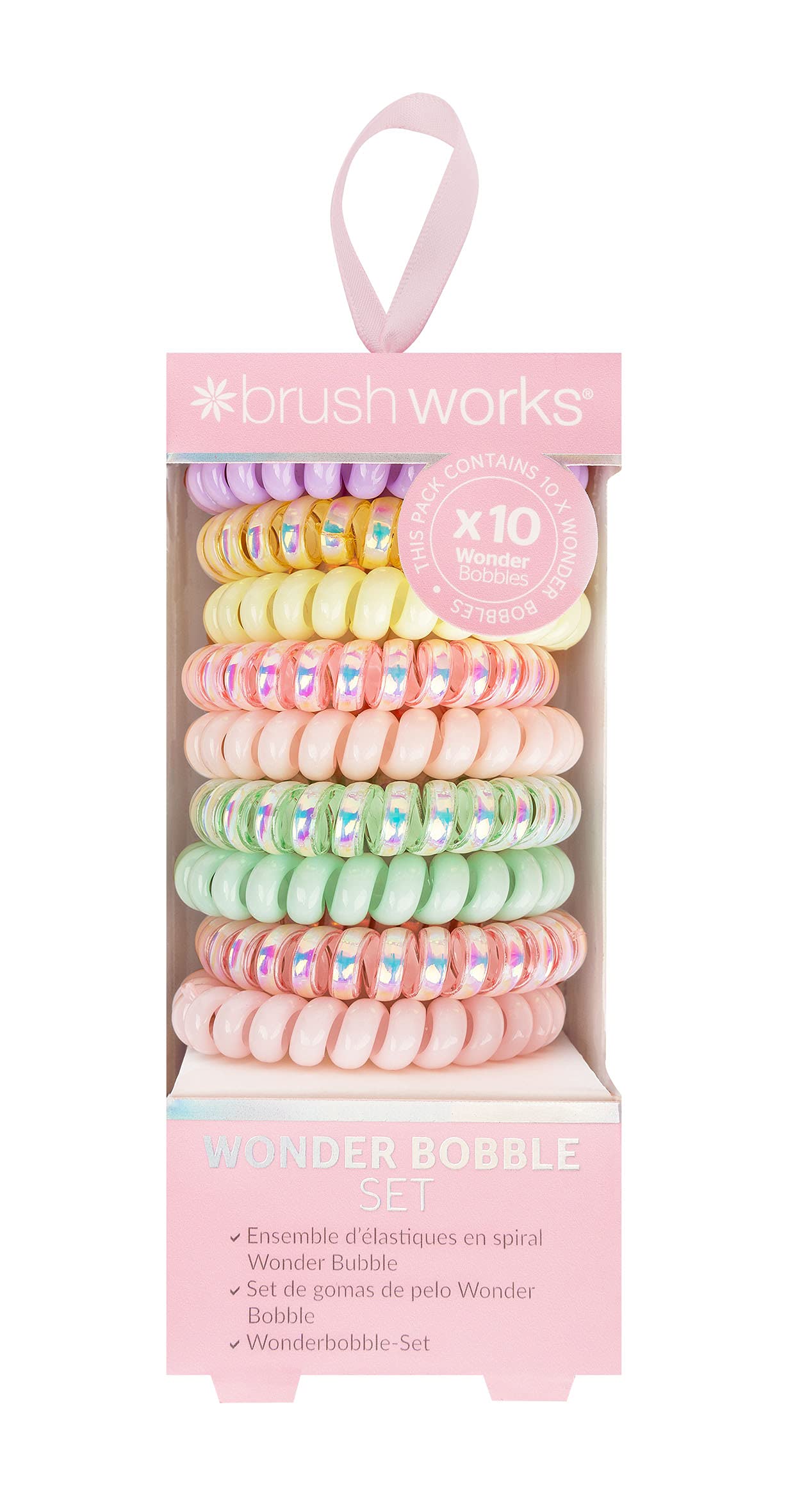 Brushworks Pastel Wonder Bobble Set One Size,Pink