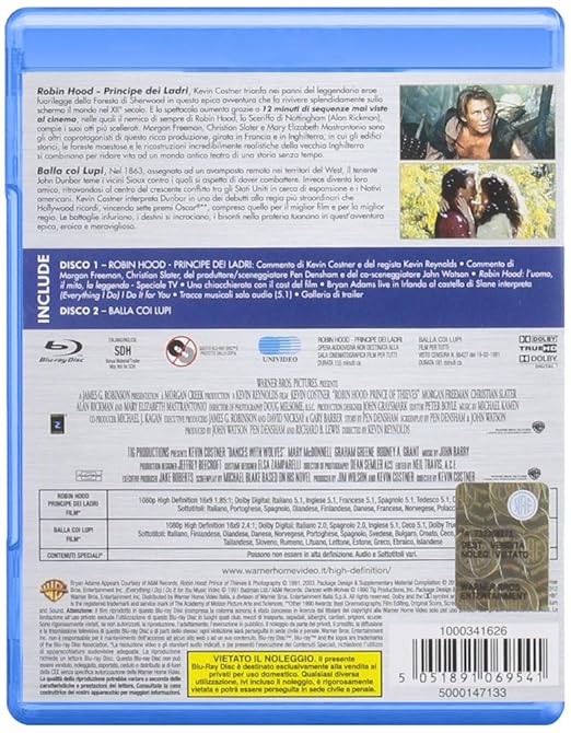 Amazon.com: Robin Hood - Principe Dei Ladri / Balla Coi Lupi ...