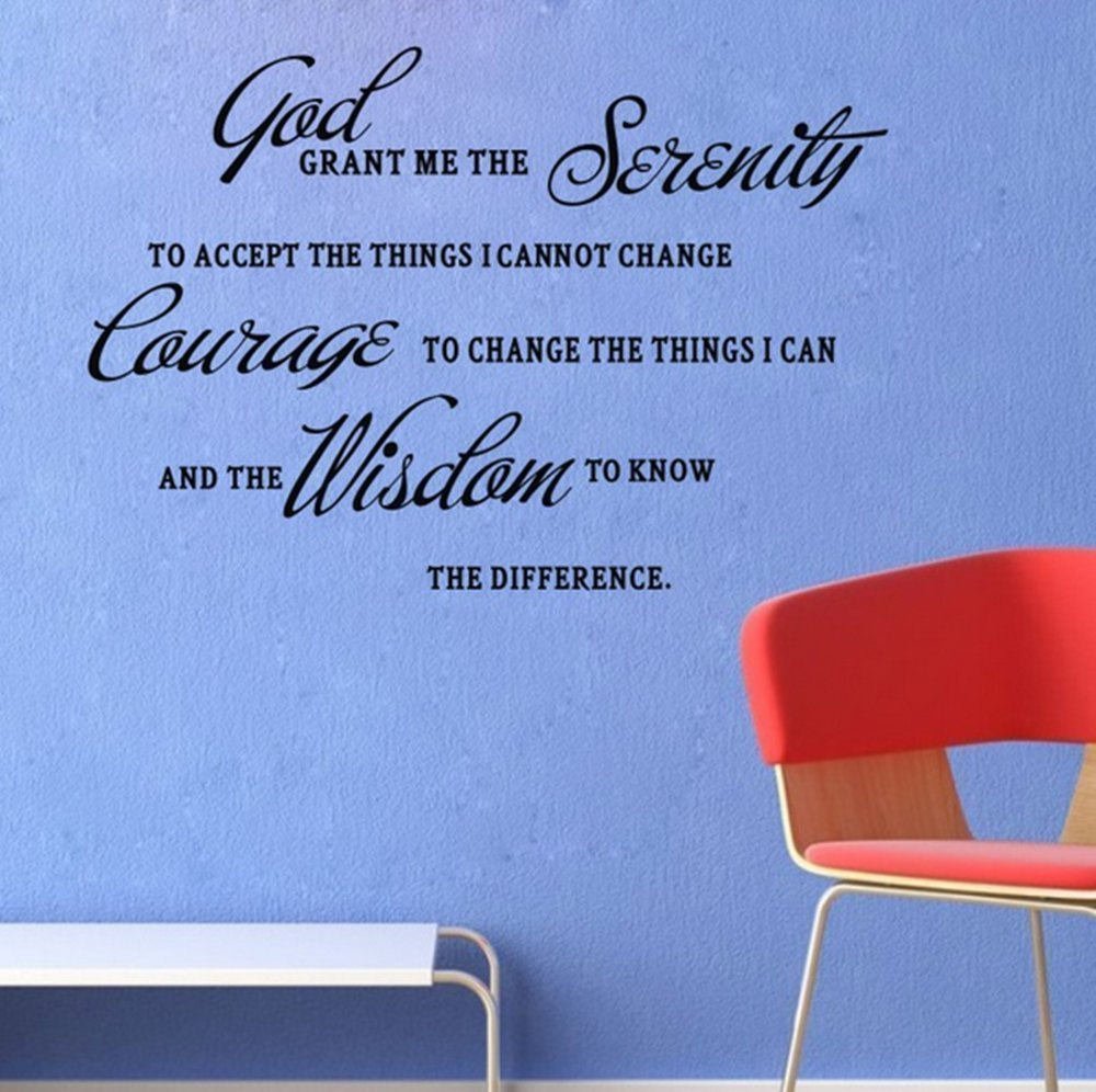 Amazon.com: GOD GRANT ME THE SERENITY PRAYER BIBLE Art Quote Vinyl Wall ...
