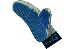 Mr. Peanut's Grooming Glove Brush and Deshedding Aid - Pet Hair Remover Mitt - for Long and Short Hair Grooming of Dogs, Horses, Bunnies and Some Agreeable Cats