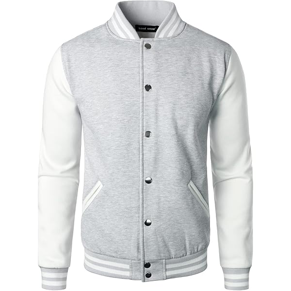 HOOD CREW Mens Casual Sports Varsity Jacket Fashion Hooded