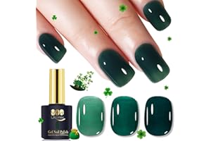 YTD Likomey Nude Gel Nail Polish,15ml Translucent Neutral Jelly Sheer UV Nail Gel-Emerald Green,LS324
