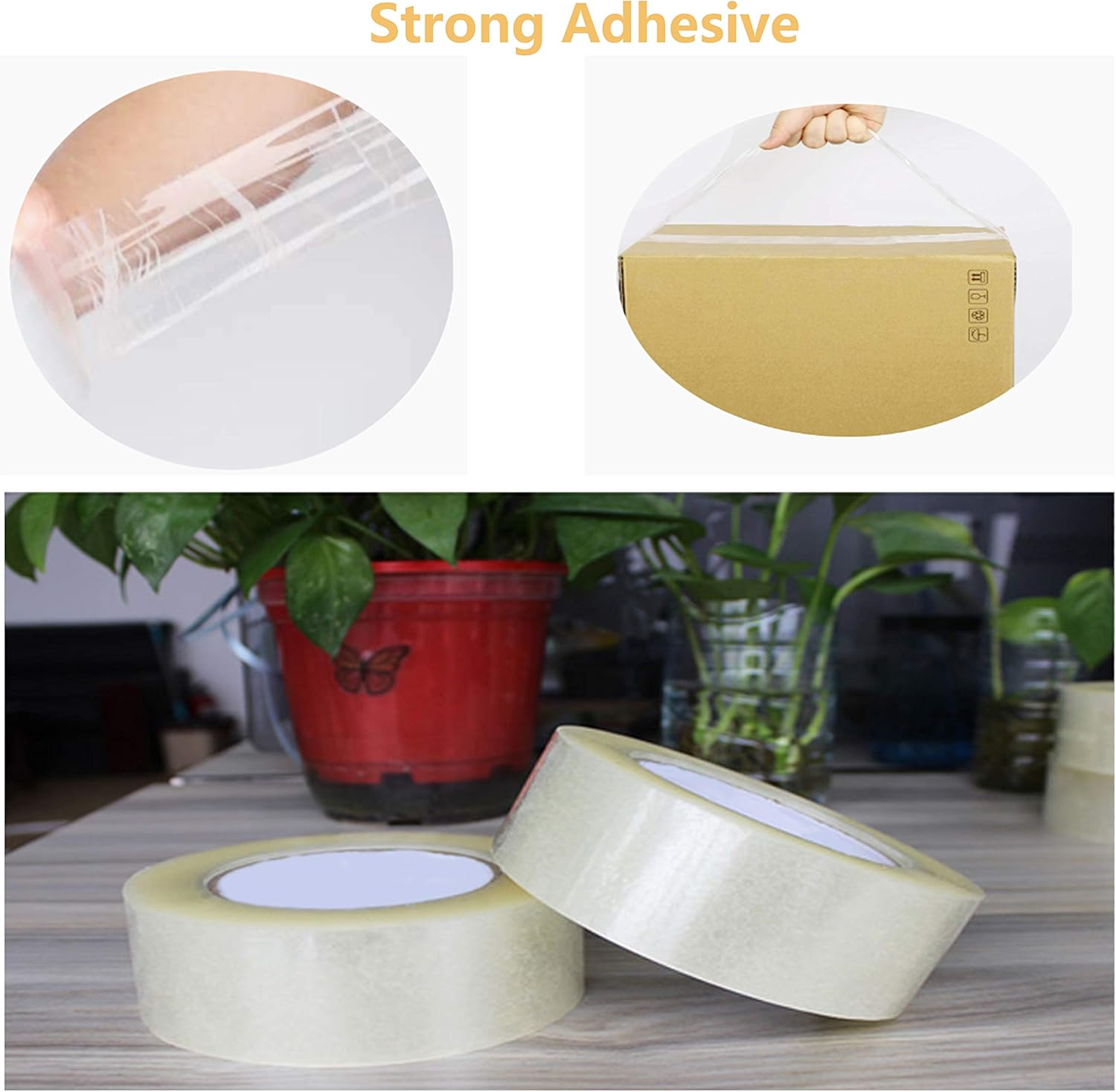 Printholic Packing Tape-110 Yards Per Roll (12 Rolls) 1.88 Inch with Wide Stronger and Thicker, Clear Packing Tape for Moving Packaging Shipping, Office or shiping-Storage-Tape-Packing-Refill-Shipping : Office Products