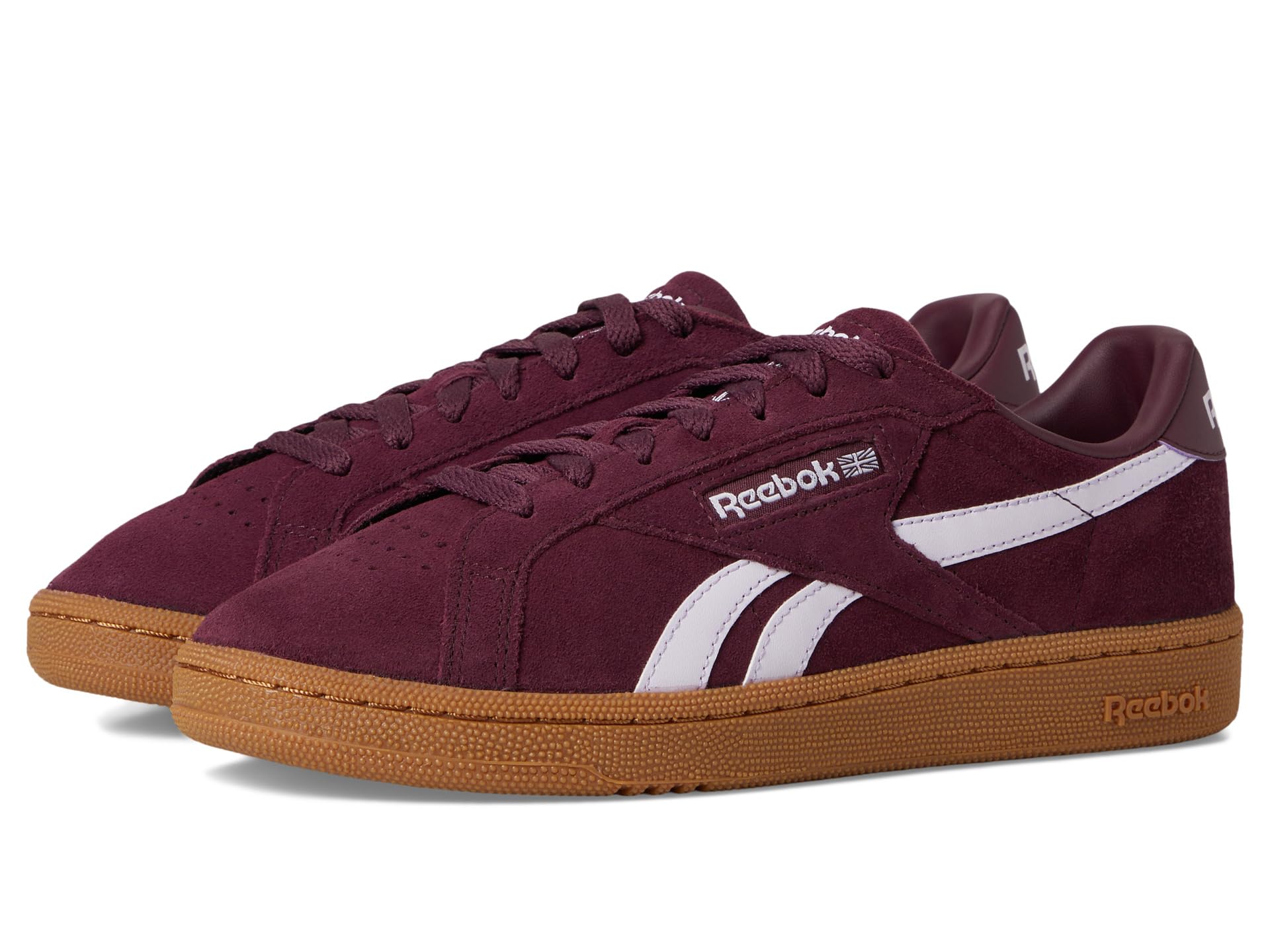 Reebok Club C Grounds UK Womens Shoes, Casual Women’s Fashion Sneakers, Black Cherry/Black Cherry/Digital Gleam, 7.5
