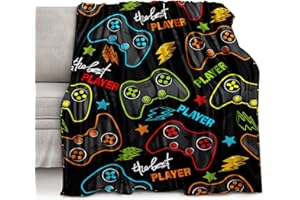 LRIS BEDDING lirs Bedding Gaming Throw Blanket 60" x 50’’ Super Soft, Fleece, Gamer Gift for Couch Sofa for for Kids Boys Teens Video Game (MT-A11, 60’’x50)