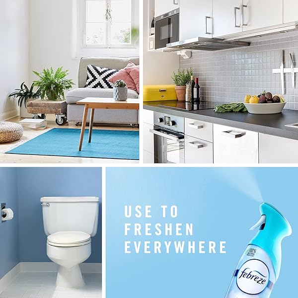 FEBREZE AIR MIST AIR FRESHENER SPRAY, ODOR-FIGHTING ROOM SPRAY, AIR FRESHENERS FOR HOME AND BATHROOM AND KITCHEN, AEROSOL CAN, GAIN ISLAND FRESH SCENT, 8.8OZ, (PACK OF 2)