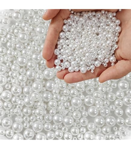 Lot De 1000 Perles Rondes En Verre De 6 Mm à Enfiler - Avec Trou - Pour