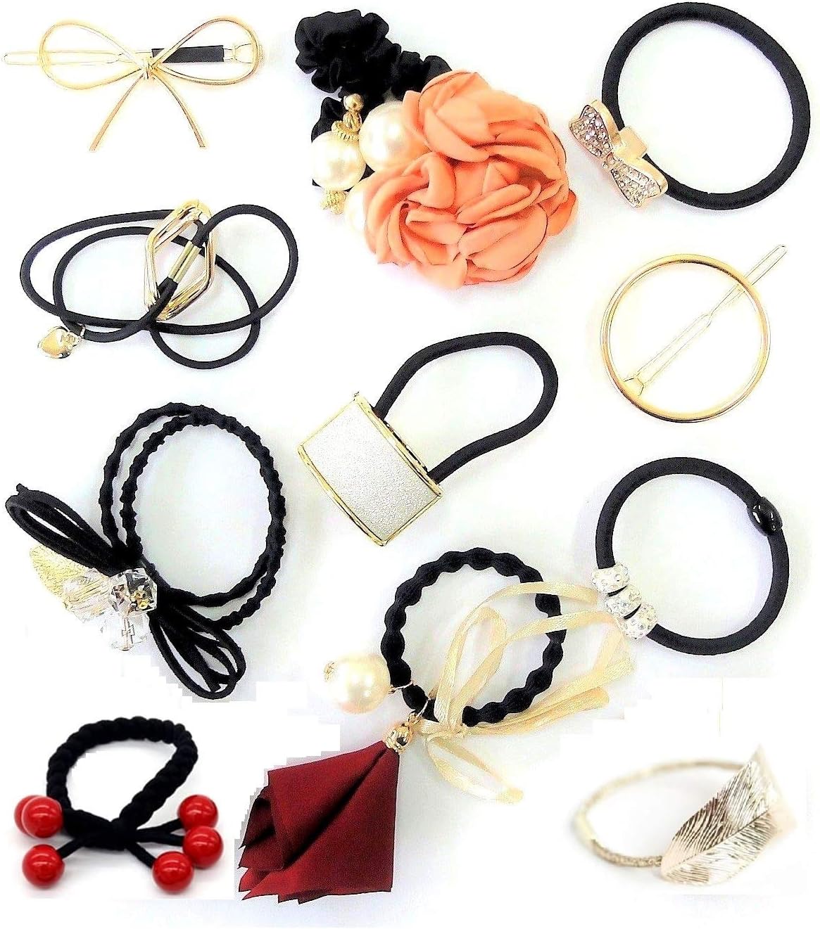 Amazon Co Jp ぴぴっと ヘアゴム ヘアリング シュシュ ヘアピン パール 可愛い おしゃれ ヘアアクセサリー 11点セット おもちゃ