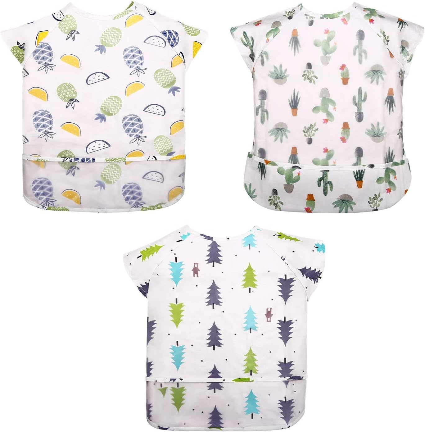 Citetoile Bavoir Bebe Avec Courte Manche Etanche Lot De 3 Tablier De Repas Jeu Peinture Bandana En Coton Avec Deux Couche Impermeable Confortable En Ete Bavate Unisexe Pour Les Enfants De 0 A 2 Citetoile Bavoir Bebe Avec Courte Manche Etanche Lot De 3 Tablier De Repas Jeu Peinture Bandana En Coton Avec Deux Couche Impermeable Confortable En Ete Bavate Unisexe Pour Les Enfants De 0 A 2