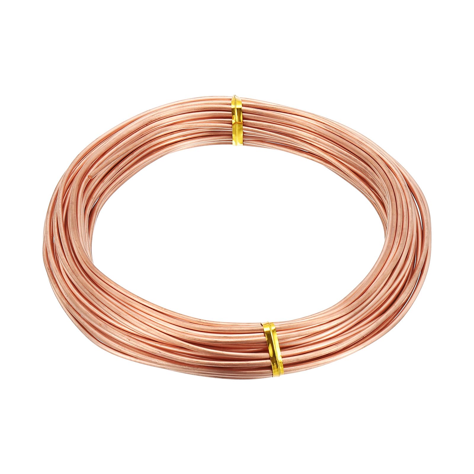 PATIKIL 99.9% Soft Copper Wire for Gardening, 11 Gauge/2.2 mm Diameter 44 Feet/13.5 m 1 Pound Spool Pure Bare Copper Wire for Jewelry Making Beading Electroculture Plants