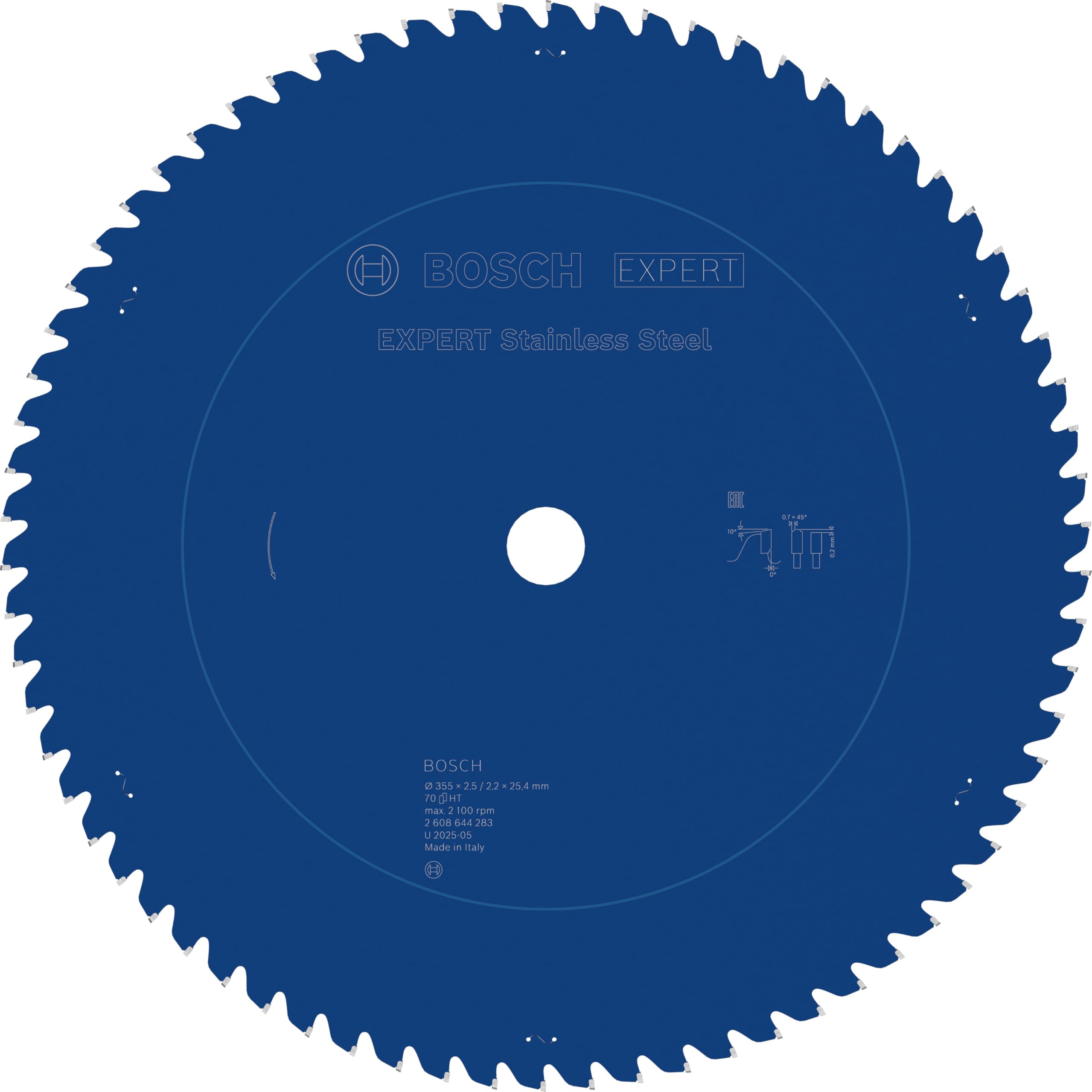 Bosch 1x EXPERT Stainless Steel Corded Circular Saw Blade for Mitre Dry Cutter (for Stainless steel, Ø mm, Professional Accessory Mitre Corded Dry Cutter)
