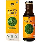 Nepal Tea Yacon Syrup 100% Organic, 9.5 Fl Oz Glass Bottle - Low Calorie, Satisfying Sweetness, Rich in Minerals, Low Glycemic, High in FOS/Prebiotic for Digestive Health
