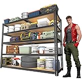 ZEUKMXOO Garage Racks for Storage,5-Tier Adjustable Garage Shelving Storage Shelves,2400LBS Capacity Heavy Duty Shelving for Carport Warehouse Basement,72" H x40 W x20 D