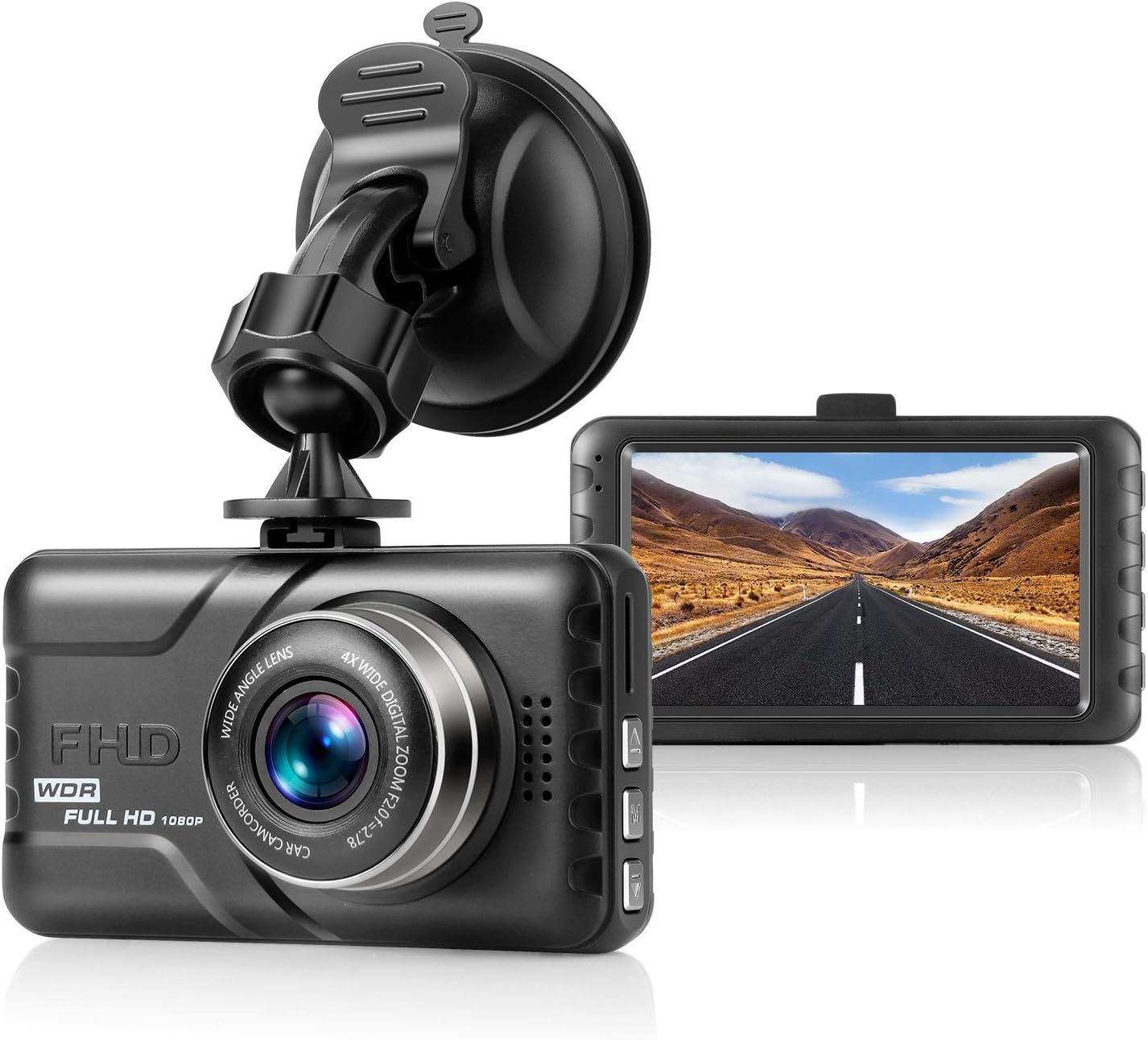 MiniShark Dash Cam Full HD 1080P Car Blackbox Car Dash Cams DVR Dashboard Camera 3โ LCD Screen Built In WDR G-Sensor Motion Detection Parking Monitor Loop Recorder Night Vision