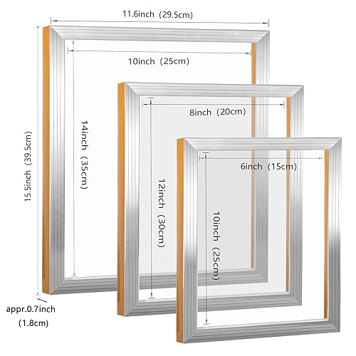 Caydo Piece Aluminum Silk Screen Printing Frames with 110 Mesh