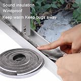 MILEQEE Door Brush Seal 33ft 5mm Pile Weather Stripping Self Adhesive Grey view 2