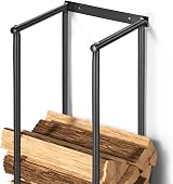 TOBWOLF Wall Mounted Firewood Rack, Heavy Duty Metal Log Holder view 6