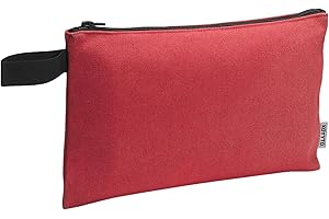 KOYYTO Canvas Tool Pouch with Zipper,Upgrade 16 oz Heavy Duty Small Tool Bag,Multipurpose Organizer Utility Tool Bag,for Tools,Office Supplies,Cosmetics,Stationary,Gifts,Rose