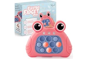 BEYOND INNOVENTIONS Fast Push Game | Pop It Game Light Up Fidget Toy | The Fidget Game | Quick Push Bubble Game for Educational and Memory Growth | Speed Push Pop Game Push Game Fidget Toy (Pink Frog)