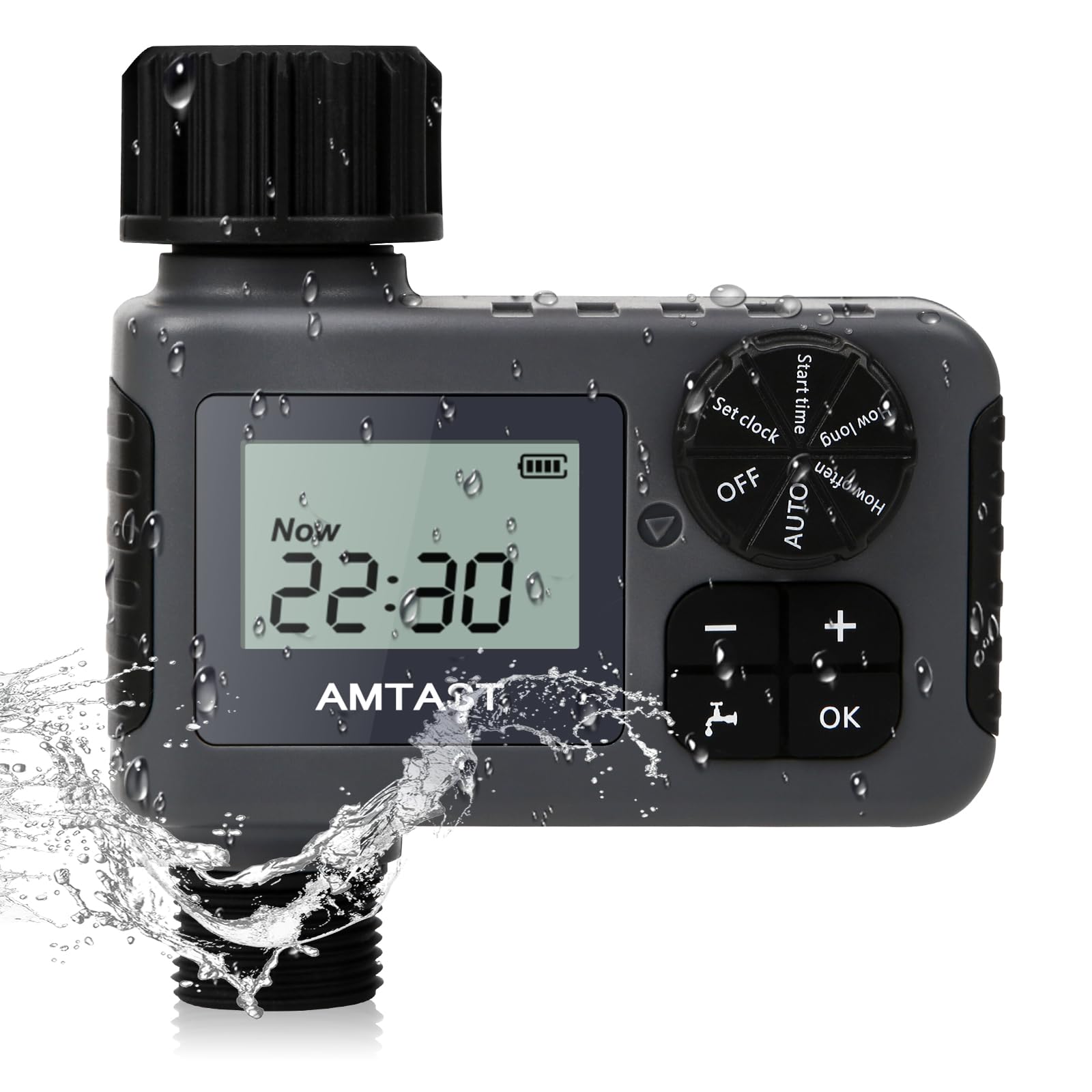 AMTAST Water Timer Garden Hose Timer with Rain Delay and Manual Automatic Watering System for Lawn Pool Filling