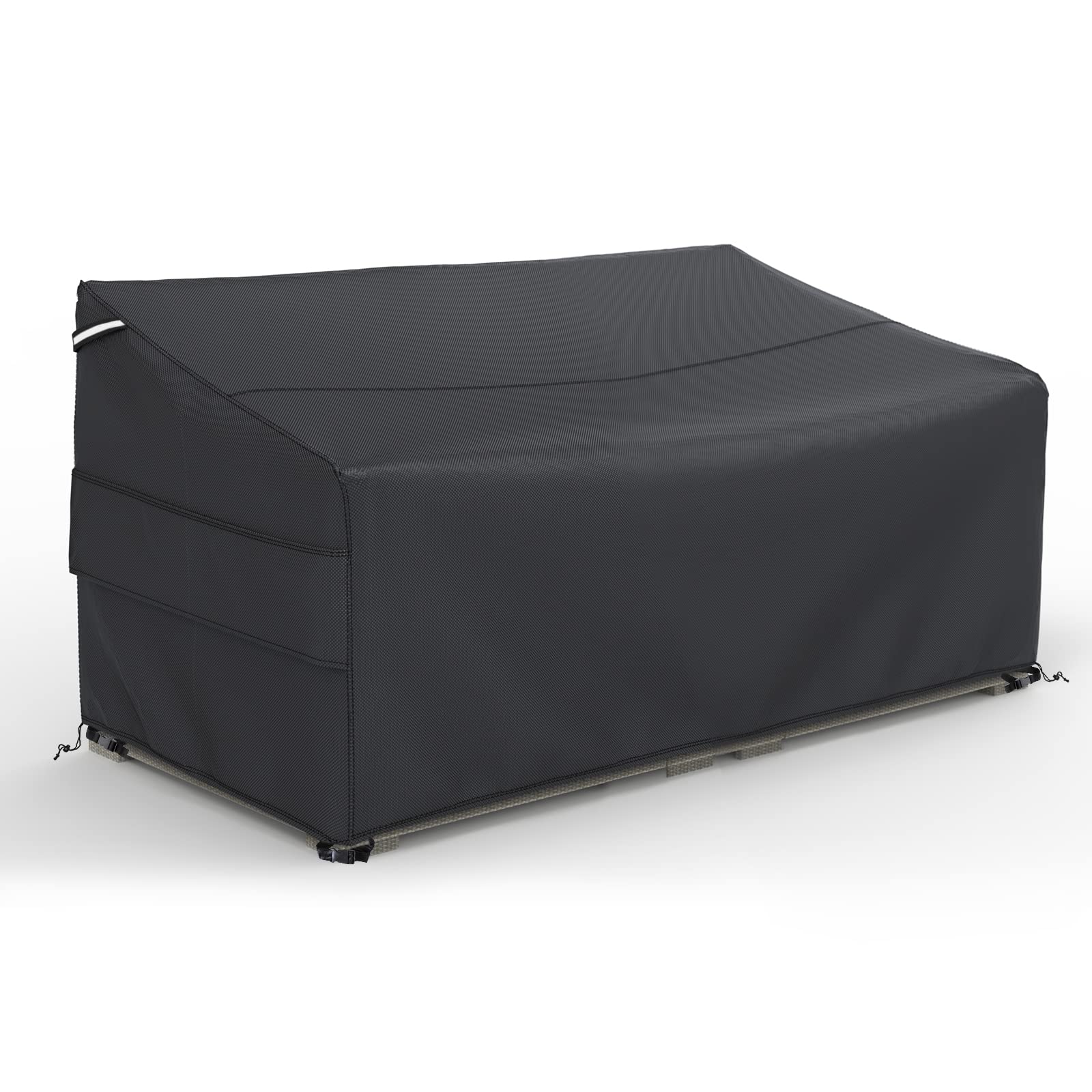 Photo 1 of Gasadar Waterproof Outdoor Sofa Cover, 3-Seater Outdoor Loveseat Cover, 79" L×37" D×35" H, Heavy Duty 600D, Black
