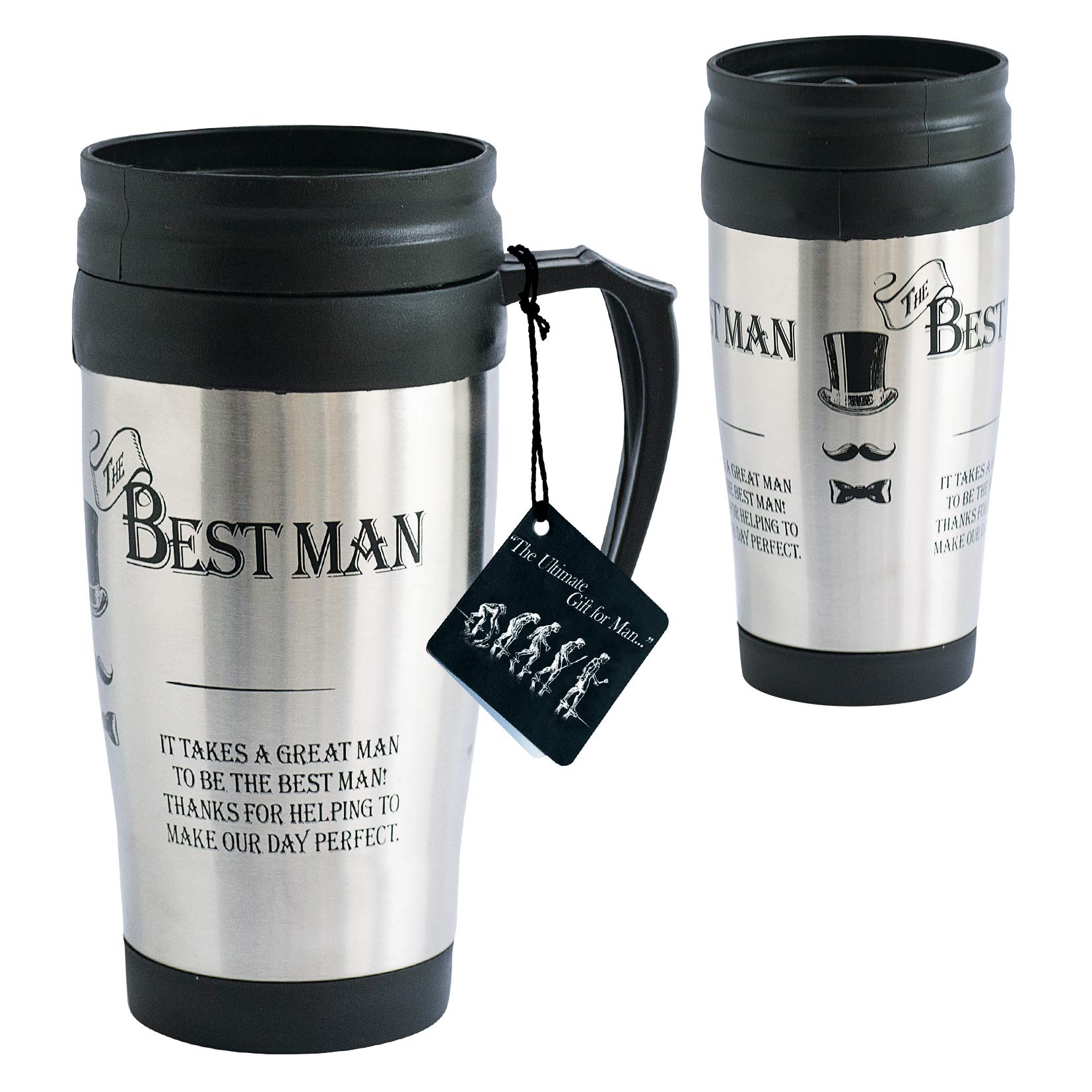Arora 8888 Ultimate Gift Design Travel Mug-The Best Man, Stainless Steel