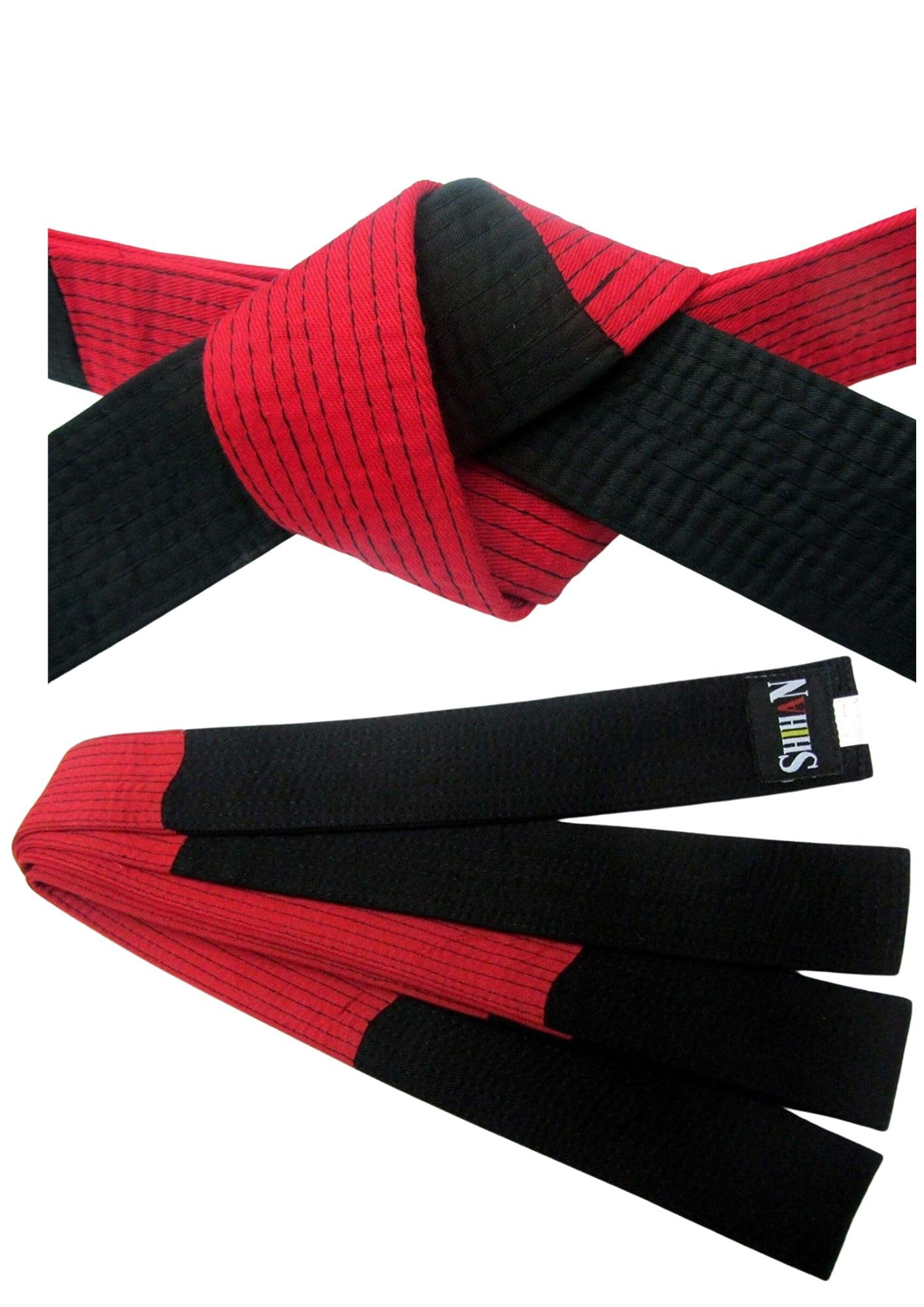 Martial Arts Belt - RANKED - Black/Red Block -ADULT- 320cm