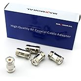 Maxmoral 5-Pack PL-259 UHF Female to UHF Female Coax Cable Adapter S0-239 UHF Double Female Connector Plug