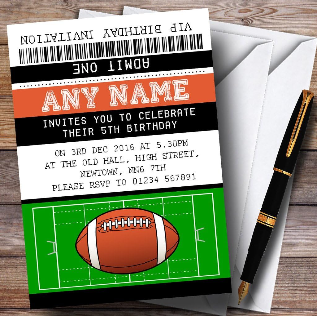 Ticket De Match De Rugby Pour Enfant Invitation De Fete D Anniversaire 10 Invitations Amazon Fr Fournitures De Bureau Ticket De Match De Rugby Pour Enfant Invitation De Fete D Anniversaire 10 Invitations Amazon Fr Fournitures De Bureau