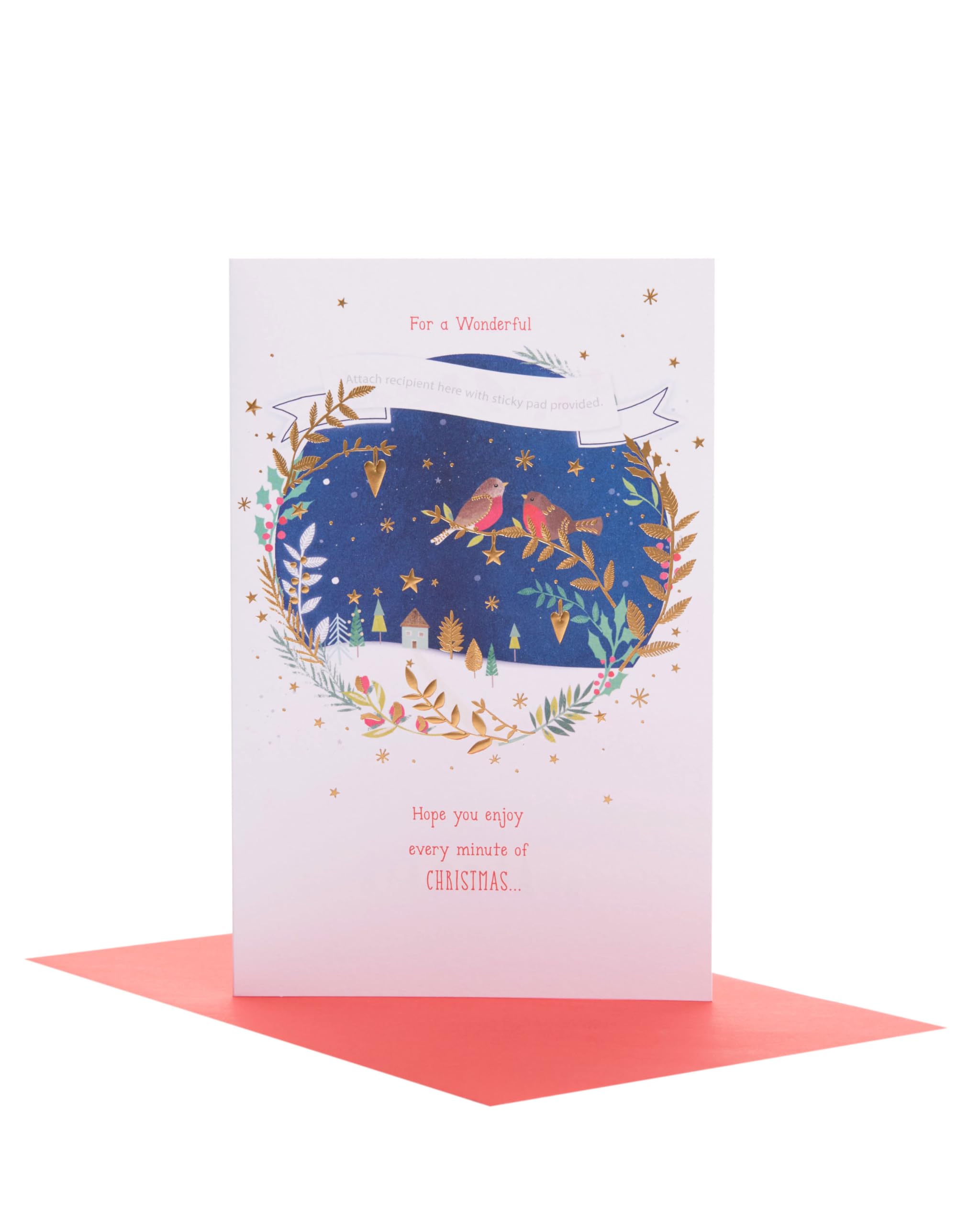 Daughter & ... Multi Caption Christmas Greeting Card with Stick On Captions 648031 โ image 1