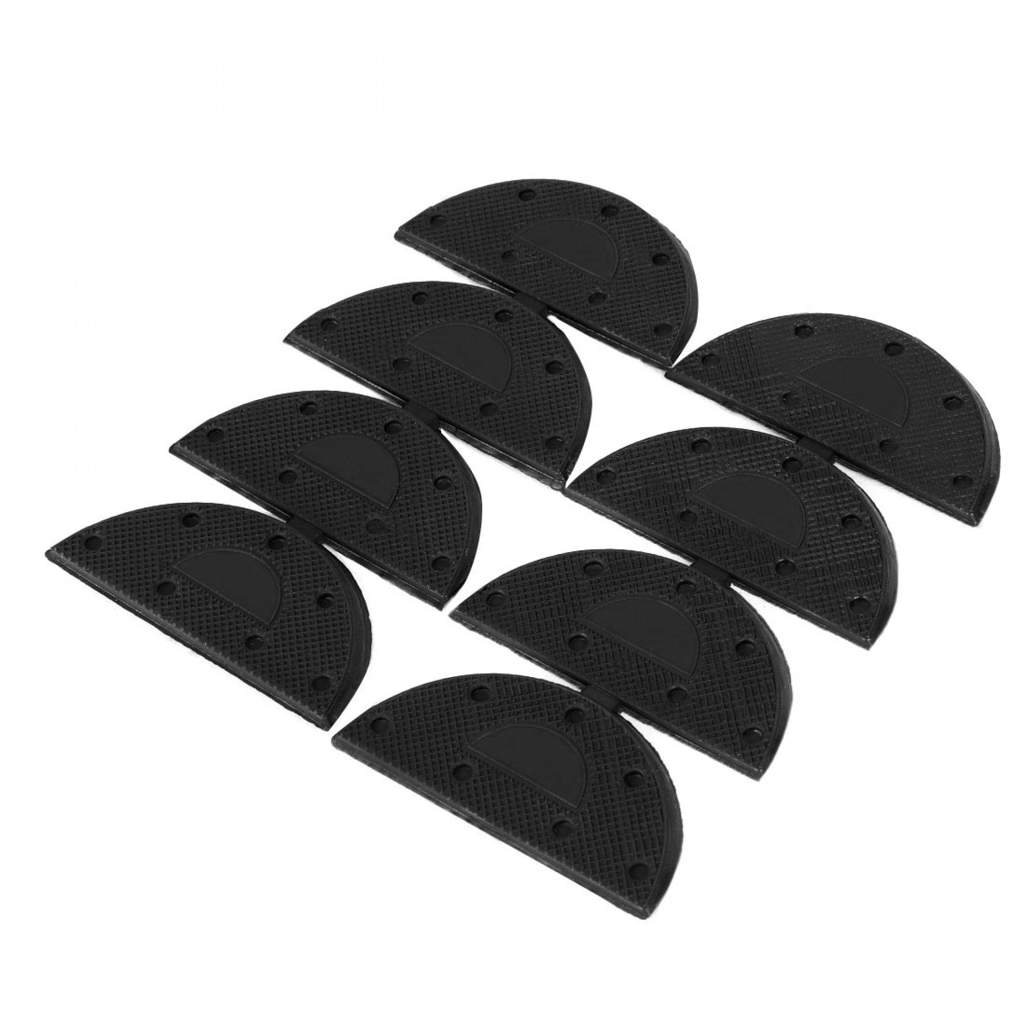 sourcing map Rubber Heel for Shoes Boots Sole Heel Guard Repair Pads 8pcs Black