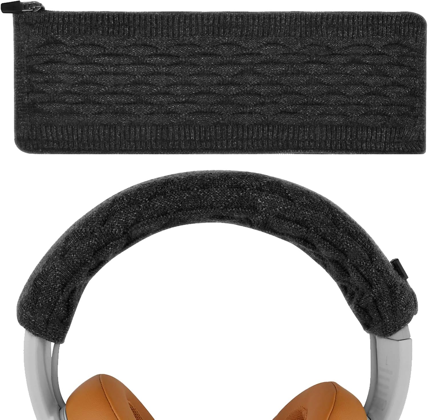 Geekria Knit Fabric Headband Cover Compatible with SONY WH-1000XM5/ WH-1000XM4/ WH-1000XM3, Skullcandy Hesh3