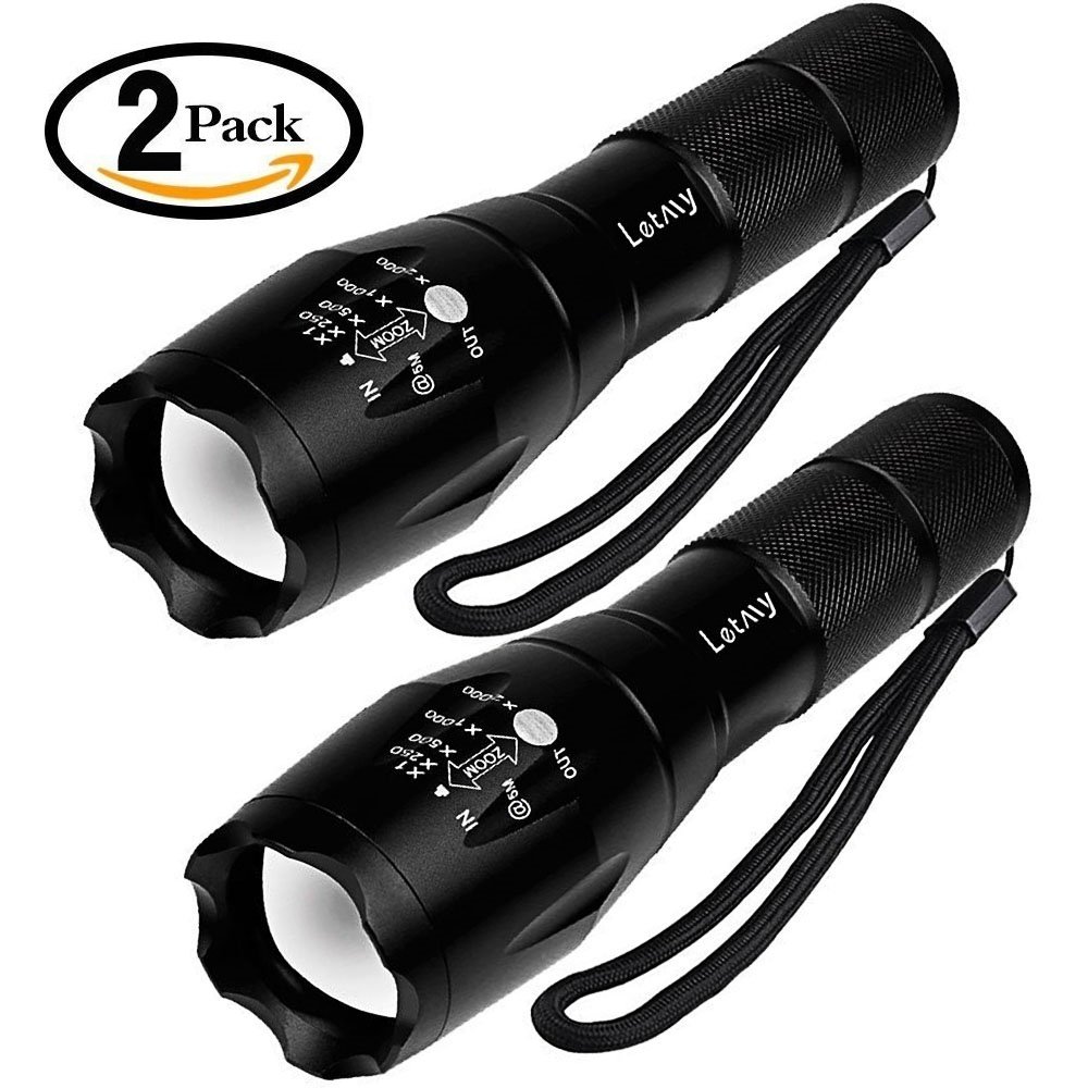 Tactical Flashlight 2 Pack Tac Light Torch Flashlight As Seen on TV