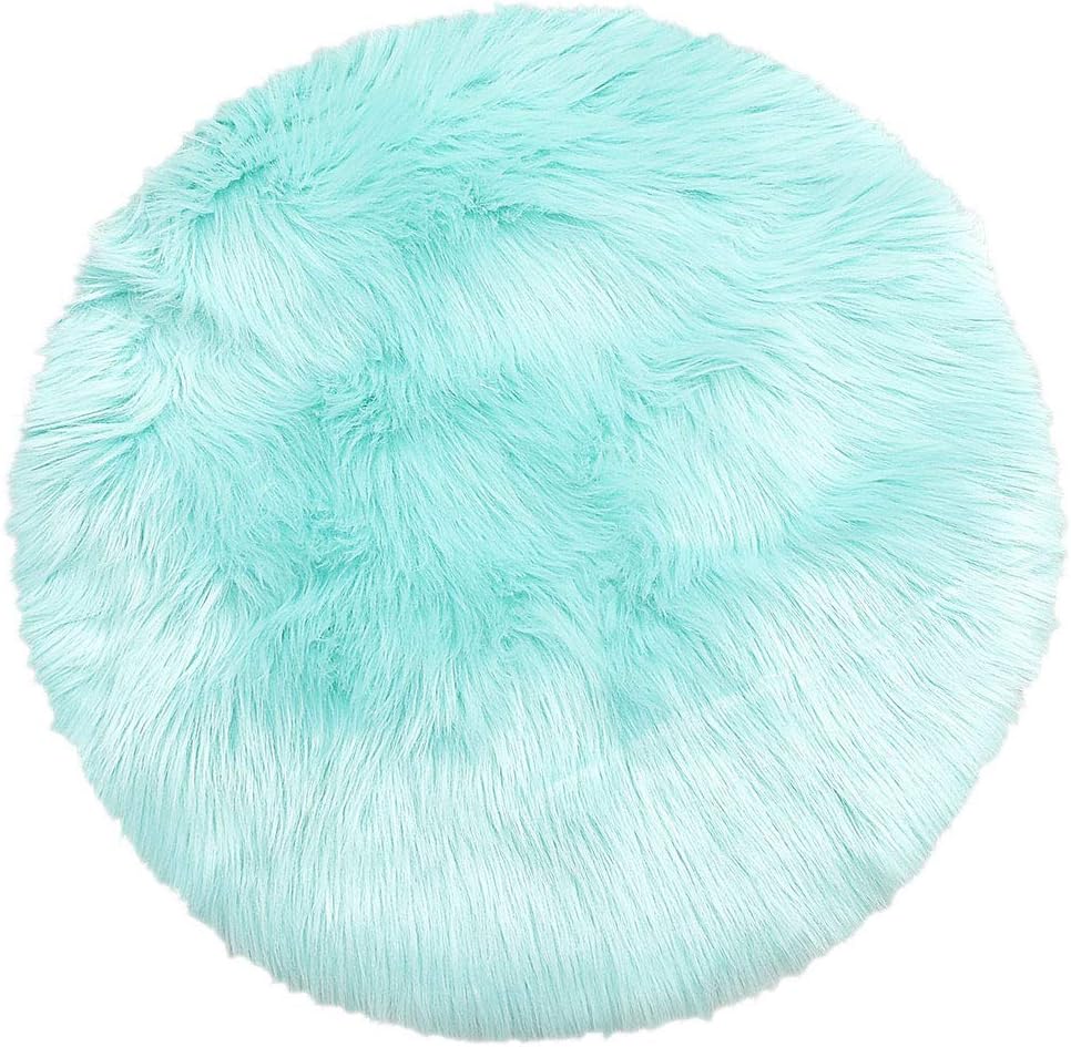 PiccoCasa Faux Sheepskin Area Rug Indoor Soft Fluff Carpet